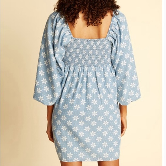 NWT Billabong X Wrangler collab denim floral mini dress. Size S. - Picture 5 of 16